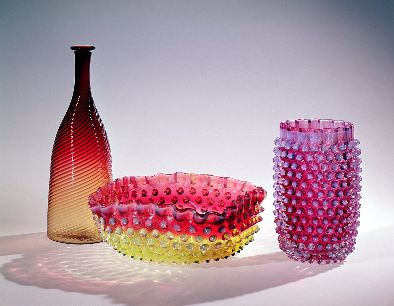 Butelka Amberina, New England Glass Company, 1885 autorstwa American School