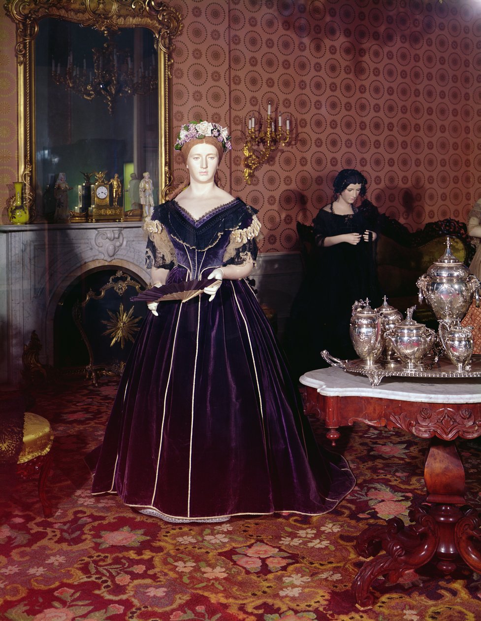 Suknia balowa Mary Todd Lincoln (1818-82) autorstwa American School
