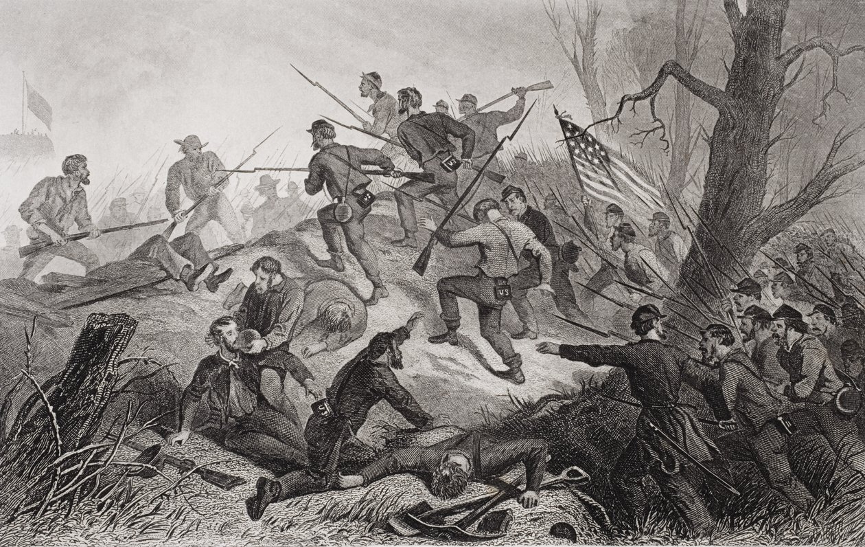 Szarża na Fort Donelson, Tennessee, 1862 autorstwa American School