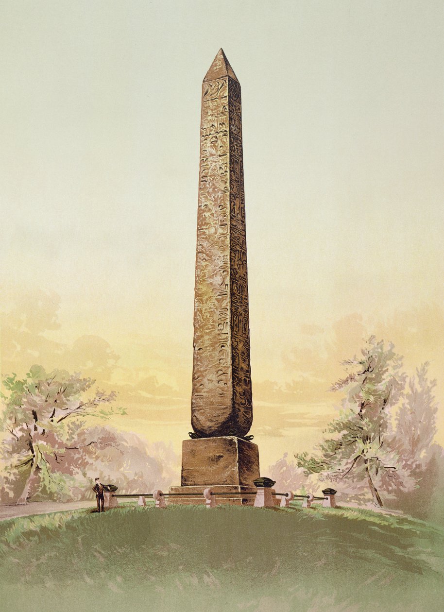 Igła Kleopatry w Central Parku, Nowy Jork, ok. 1881 r. autorstwa American School