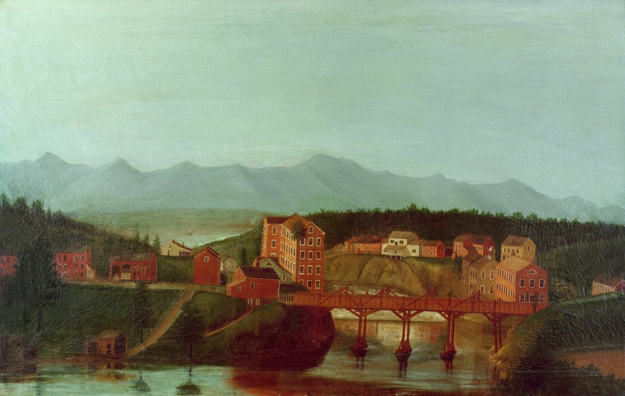 Columbiaville i Stockport Creek, niedaleko Nowego Jorku, początek XIX wieku autorstwa American School