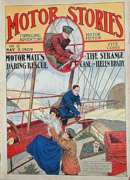 Ilustracja na okładce historii motoryzacji, 8 maja 1909 r autorstwa American School