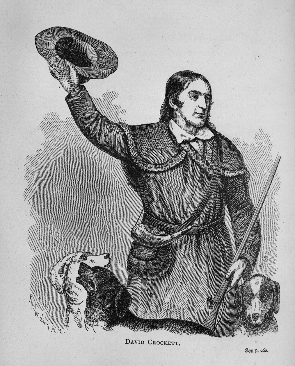 David Crockett, z notatnika historii Teksasu autorstwa American School