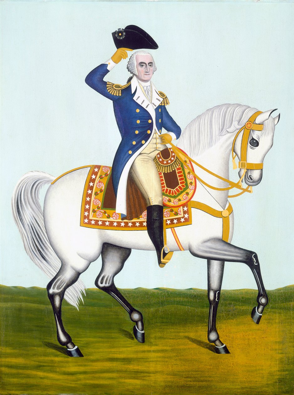 Generał Washington na białej ładowarce, c.1835 autorstwa American School