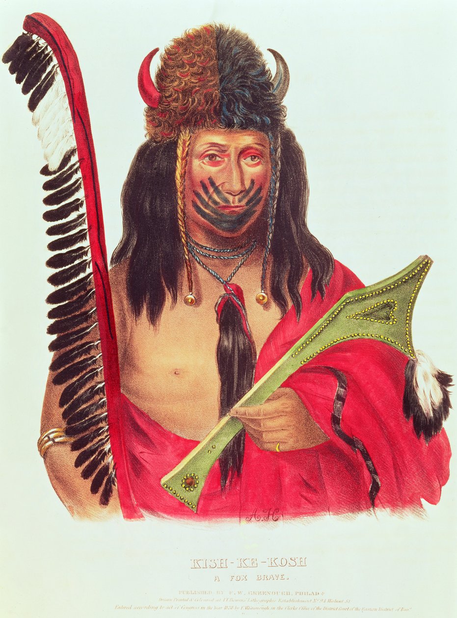 Kish-ke-kosh, lis odważny, 1838-44 autorstwa American School