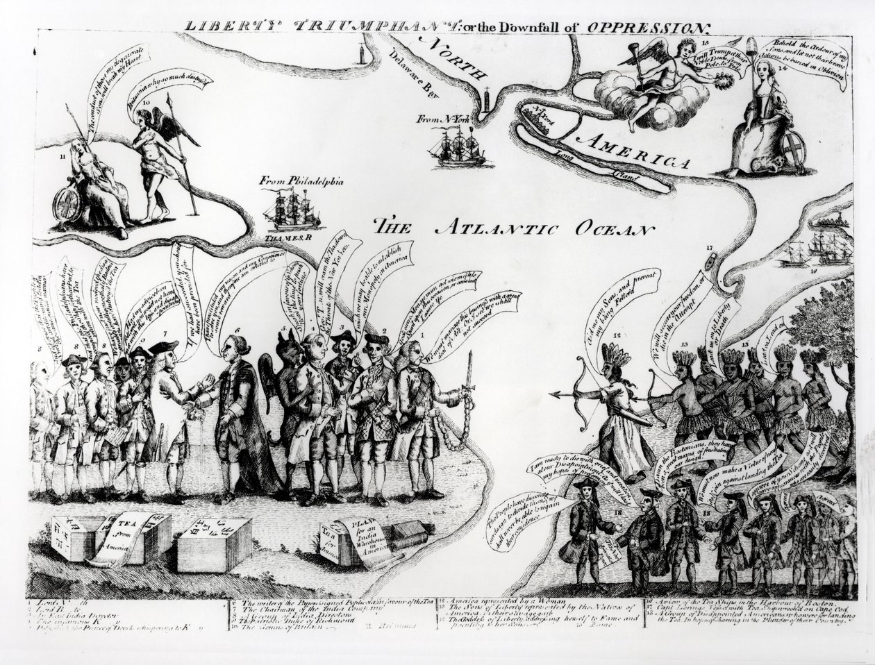 Triumf wolności, czyli upadek ucisku, 1773 autorstwa American School