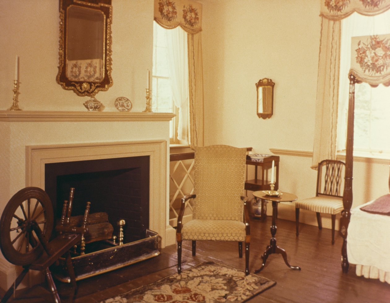 Monticello, dom Thomasa Jeffersona, Charlottesville, Wirginia, koniec XVIII wieku: Wnętrze pawilonu południowego autorstwa American School