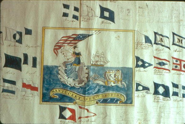 Nowe sygnały statków Bedford i Nantucket (wc na papierze) autorstwa American School