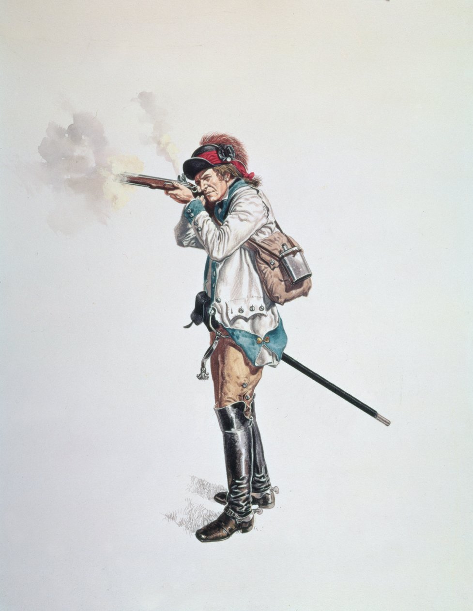 Jeden z 3rd Dragonów Kontynentalnych Waszyngtonu autorstwa American School