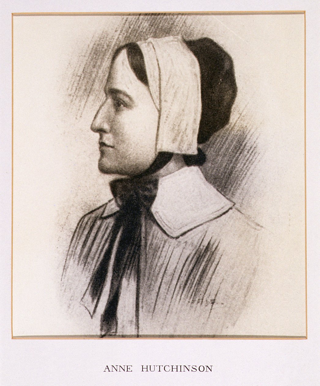 Portret Anne Hutchinson (1591-1643) autorstwa American School