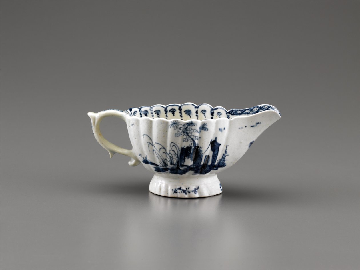 Sauceboat, z manufaktury porcelany, Gousse Bonnin & G. A. Morris, 1770-72 (porcelana z miękką pastą) autorstwa American School