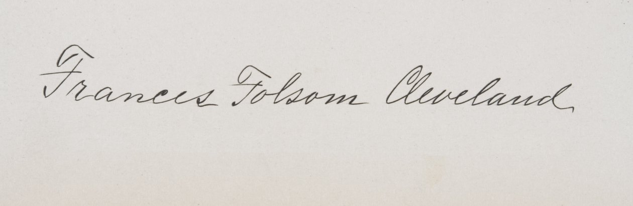 Podpis Frances Cleveland Preston autorstwa American School