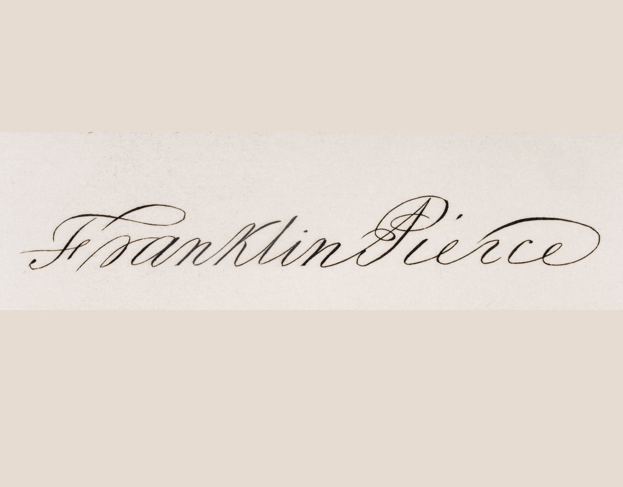 Podpis Franklina Pierce autorstwa American School