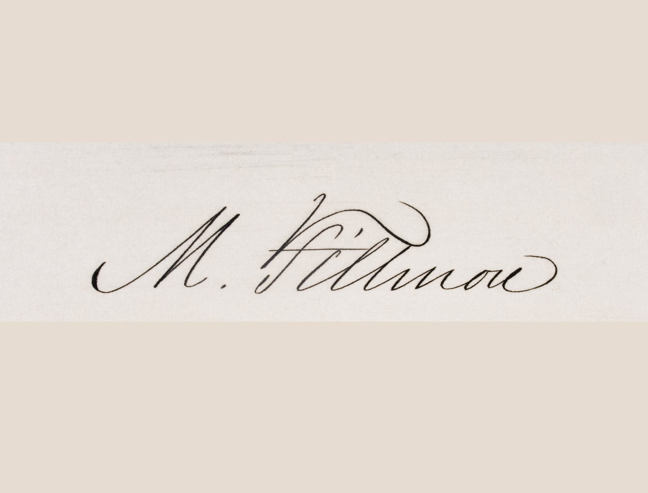 Podpis Millarda Fillmore autorstwa American School