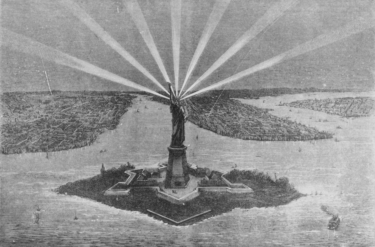 Statua Wolności, z „Grafiki”, 27 listopada 1875 r. autorstwa American School