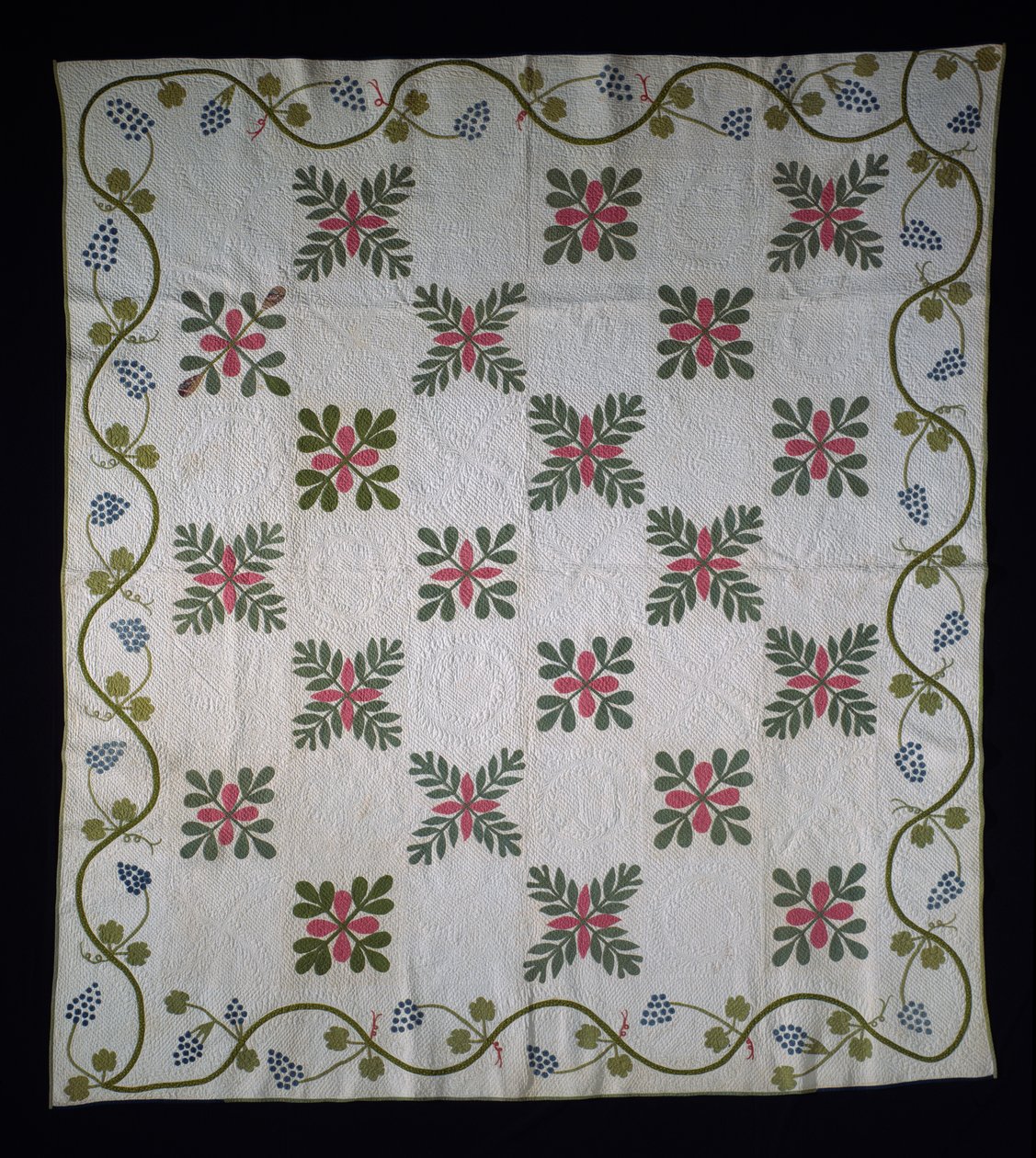 Pikowana aplikacja wierzchnia, ok.1850-70 (bawełna) autorstwa American School