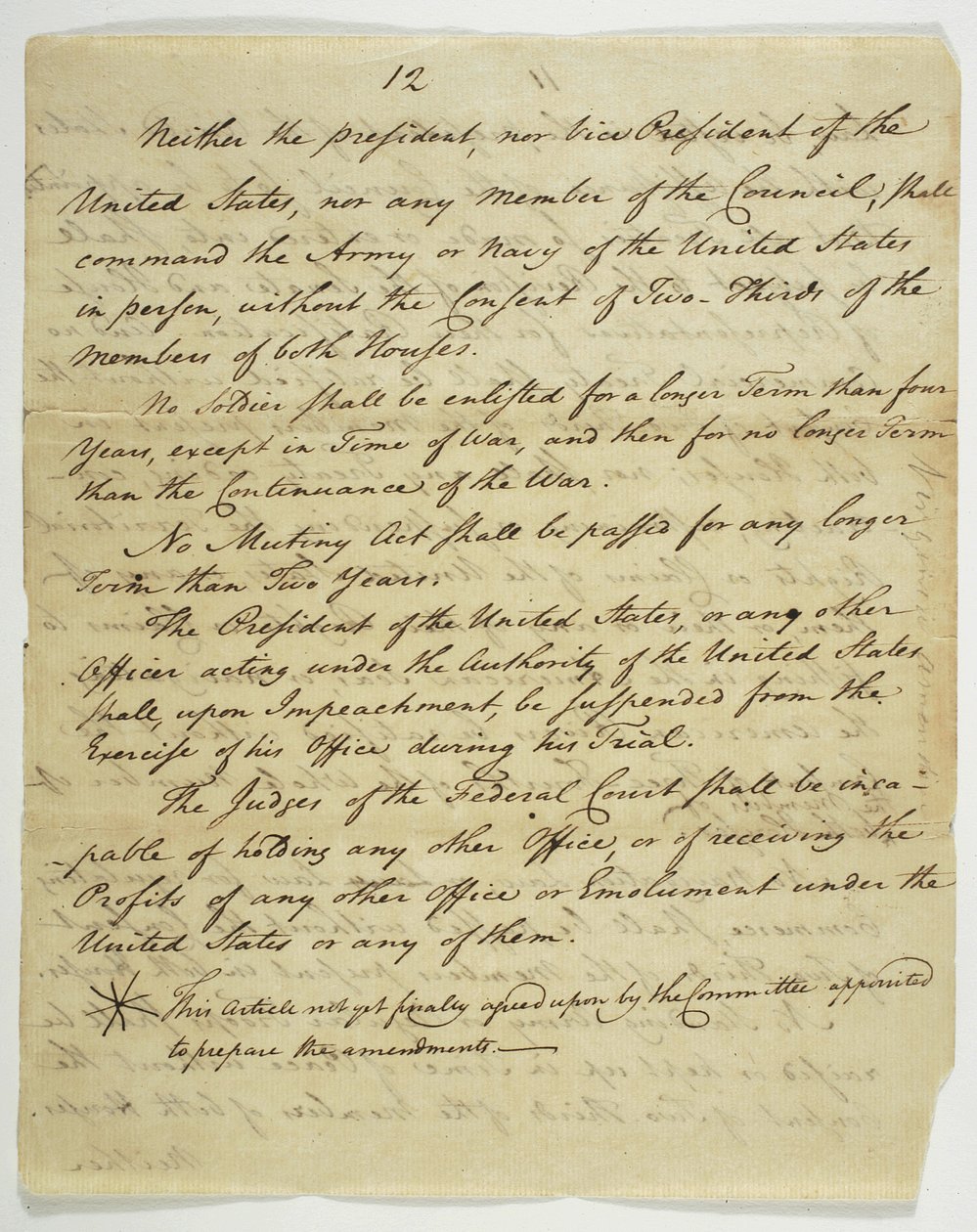Karta Praw, kopia podpisana w Federal Hall, 1789 (tusz na papierze) autorstwa American School