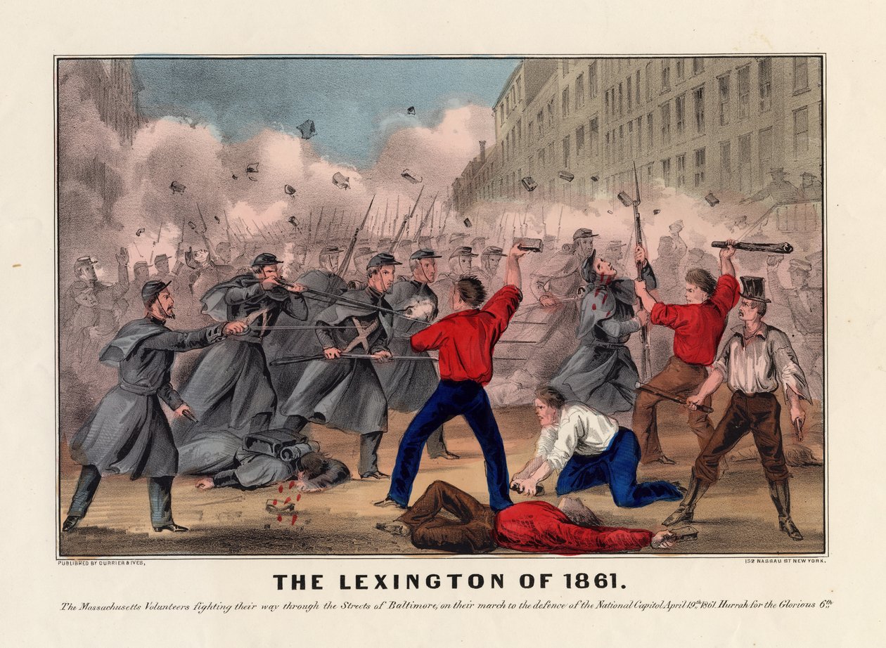 Lexington z 1861, wyd. przez Currier i Ives, c.1861 autorstwa American School