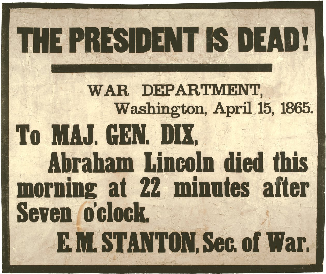 Prezydent nie żyje, 15 kwietnia 1865 autorstwa American School