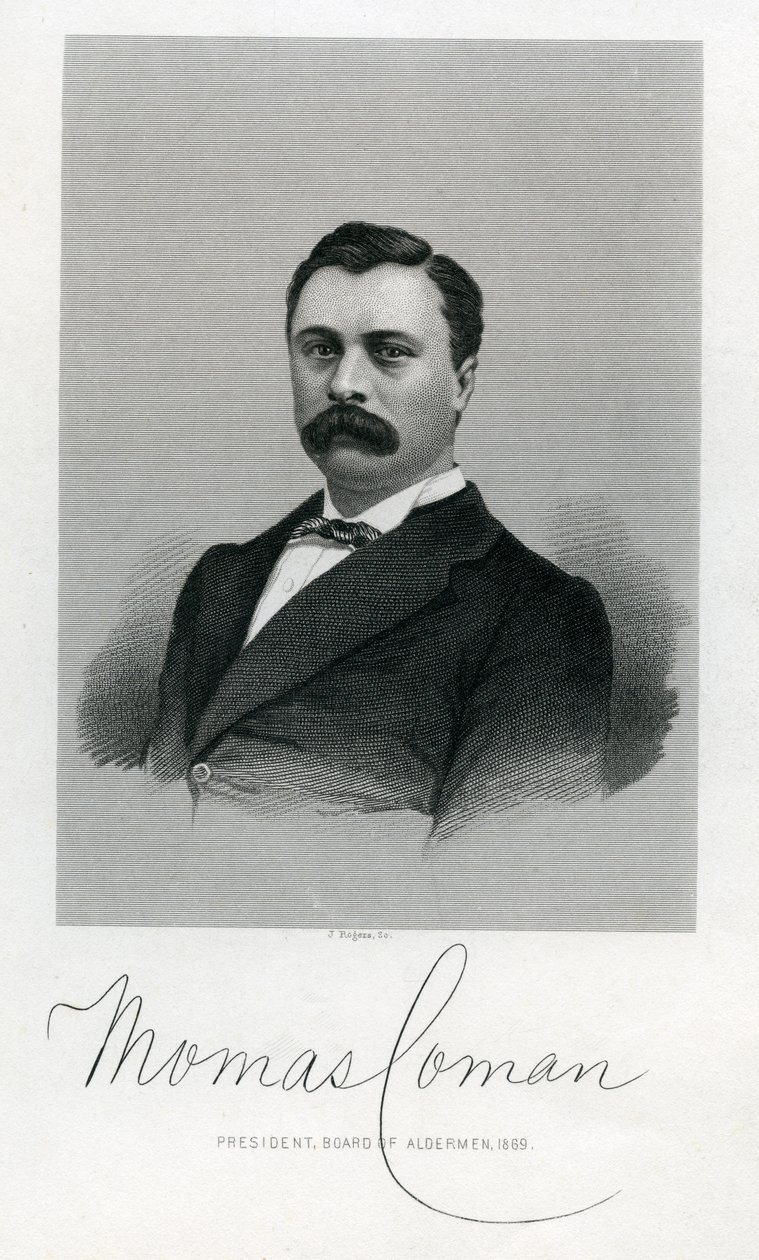 Thomas Coman, grawerowane przez J. Rogersa, 1869 autorstwa American School