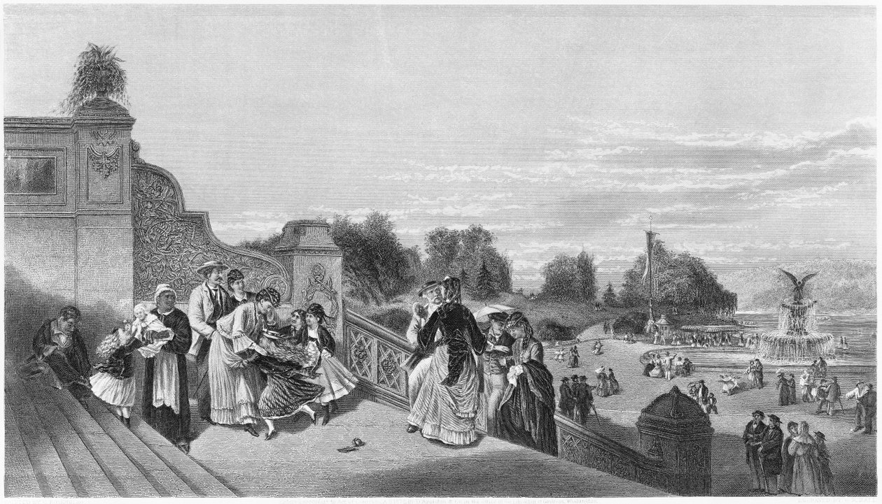 Widok na taras, Central Park, 1872 autorstwa American School