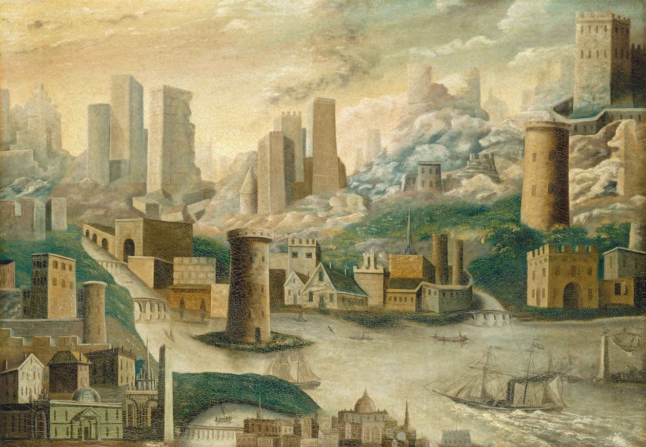 Miasto fantazji autorstwa American 19th Century