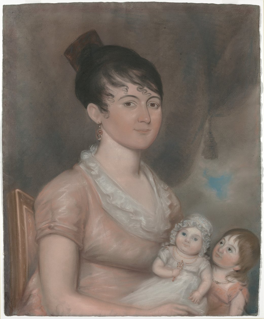 Anna Margaret Blake i jej dwoje dzieci autorstwa American 19th Century