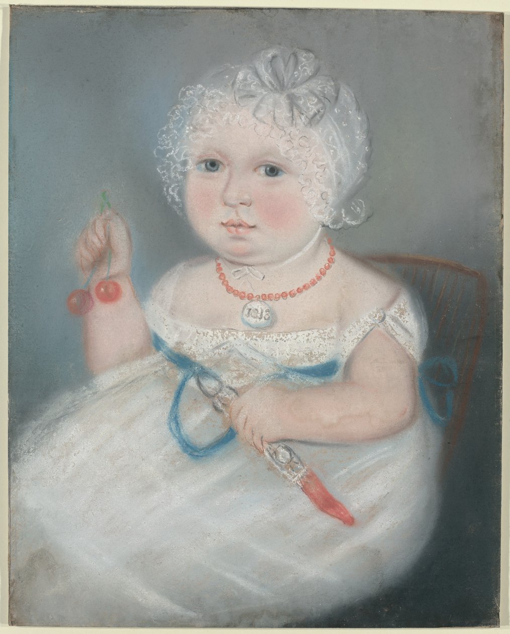 Dziecko z medalikiem autorstwa American 19th Century