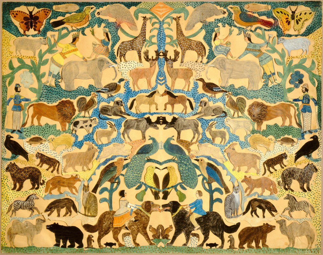 Wycinanka zwierząt autorstwa American 19th Century