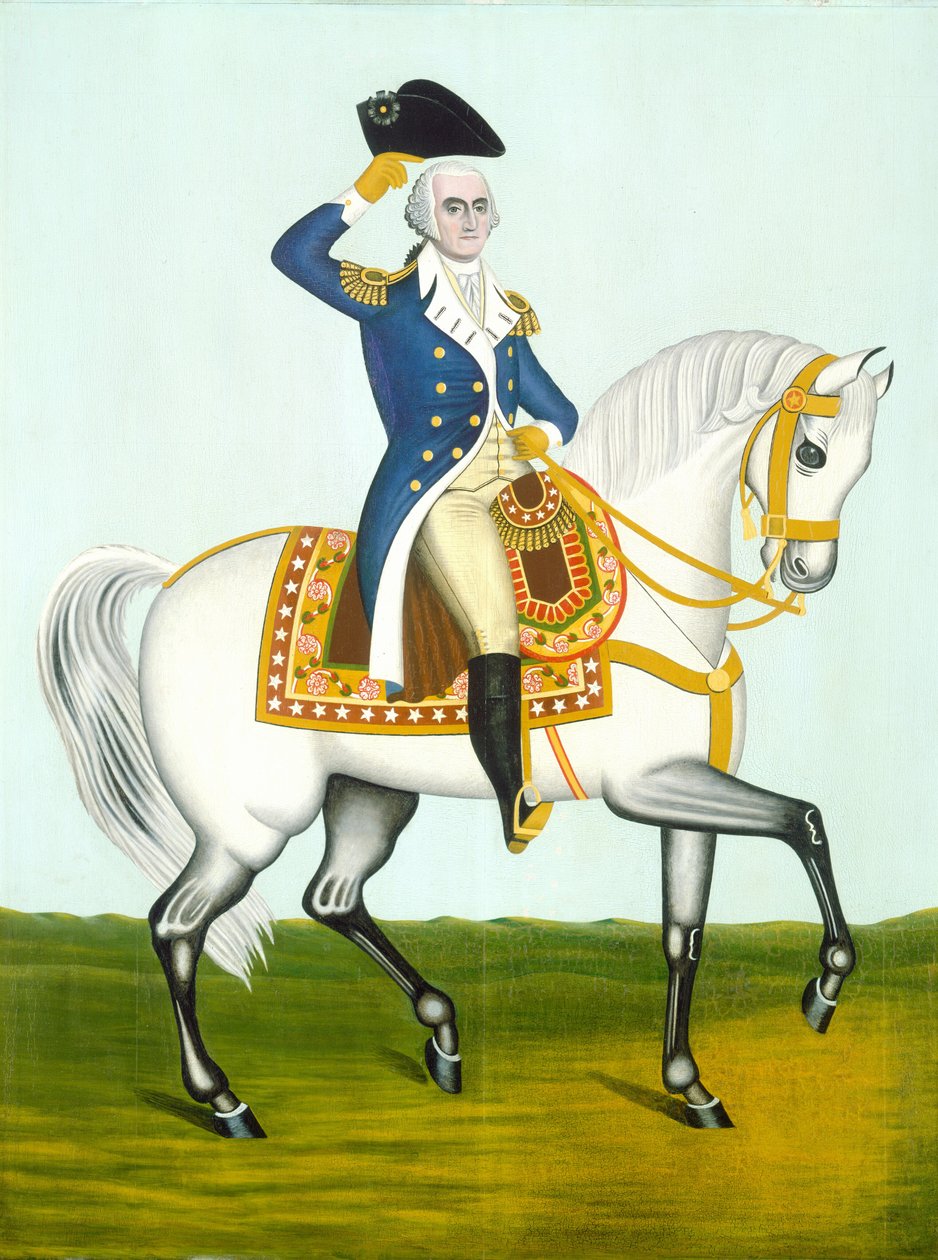 Generał Waszyngton na białej ładowarce autorstwa American 19th Century