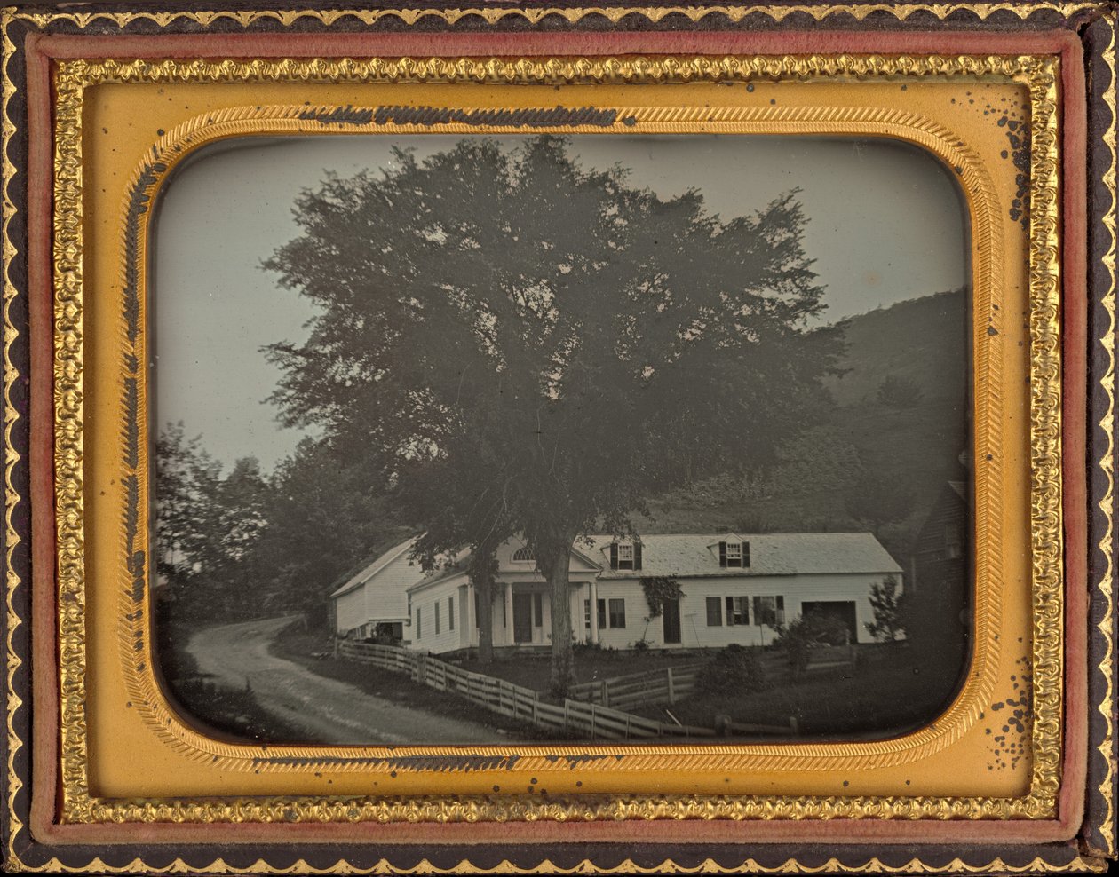 Dom na zboczu wzgórza autorstwa American 19th Century