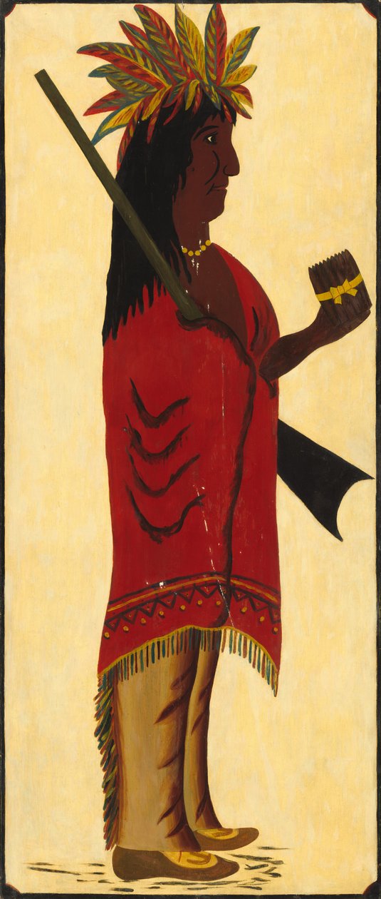 Znak Indyjskiego Sklepu Tytoniowego [rewers, Indianin w prawo] autorstwa American 19th Century