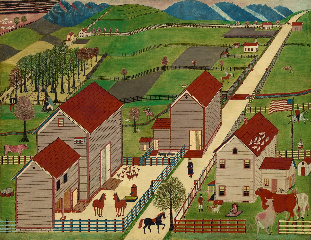 Farma w dolinie Mahantango autorstwa American 19th Century