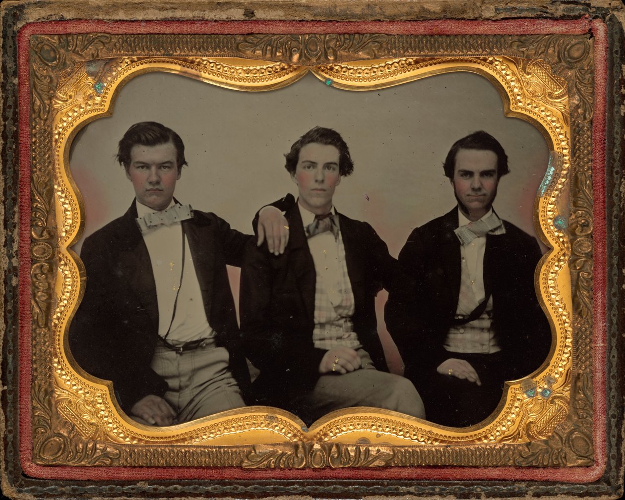 Portret trzech młodych mężczyzn autorstwa American 19th Century
