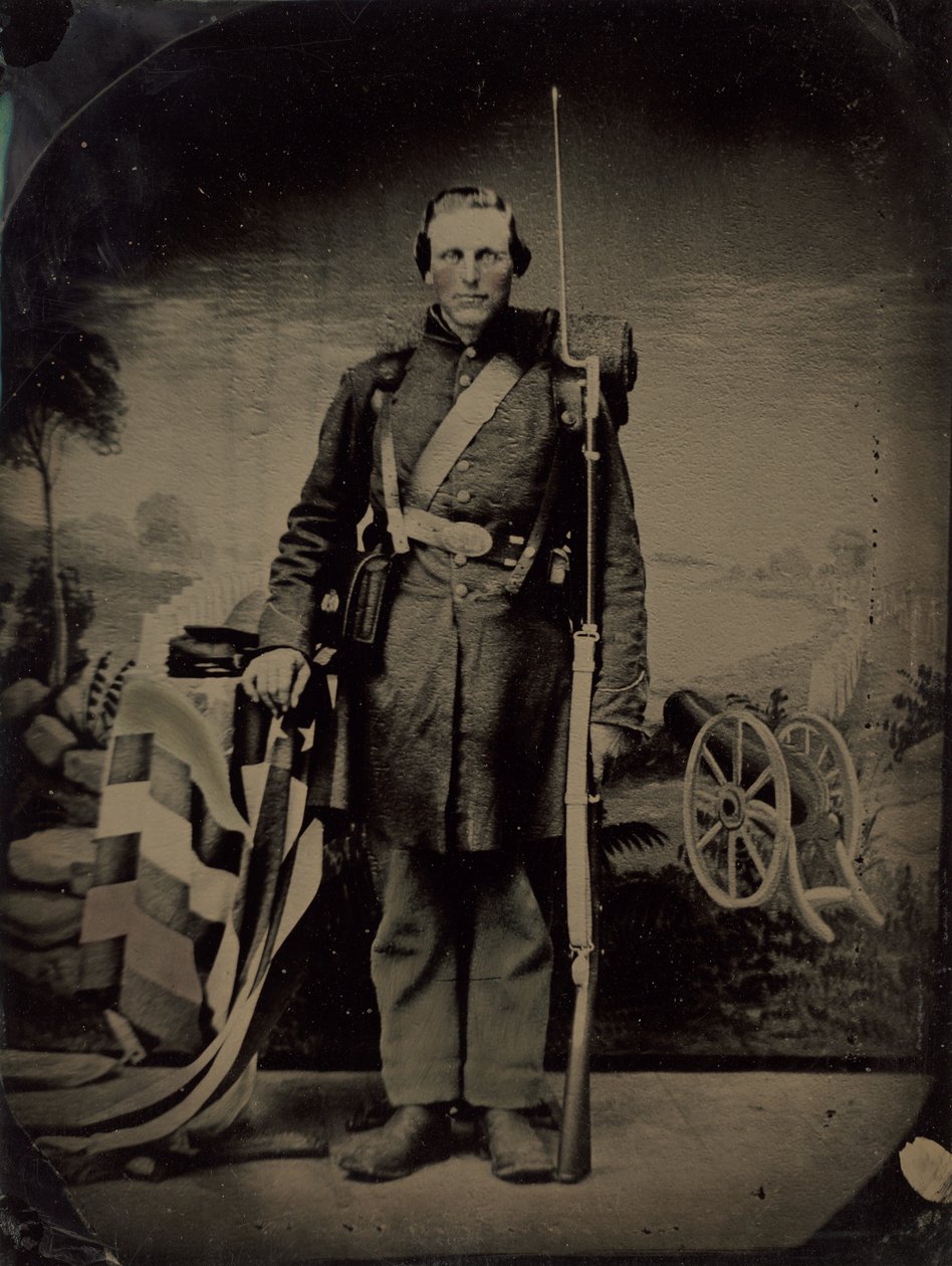 Portret żołnierza wojny secesyjnej autorstwa American 19th Century