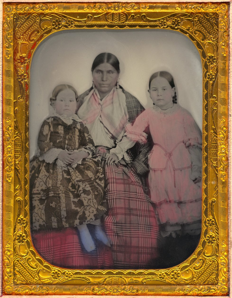 Portret kobiety i dwóch dziewczyn autorstwa American 19th Century