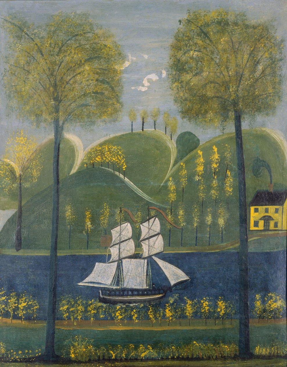 Pod pełnym żaglem autorstwa American 19th Century