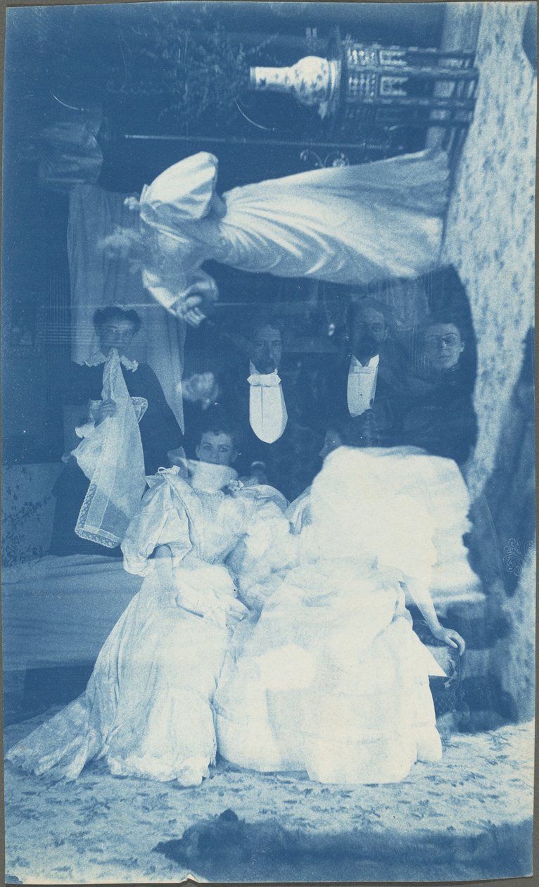 Bez tytułu (Podwójna ekspozycja kilku osób we wnętrzu) autorstwa American 19th Century