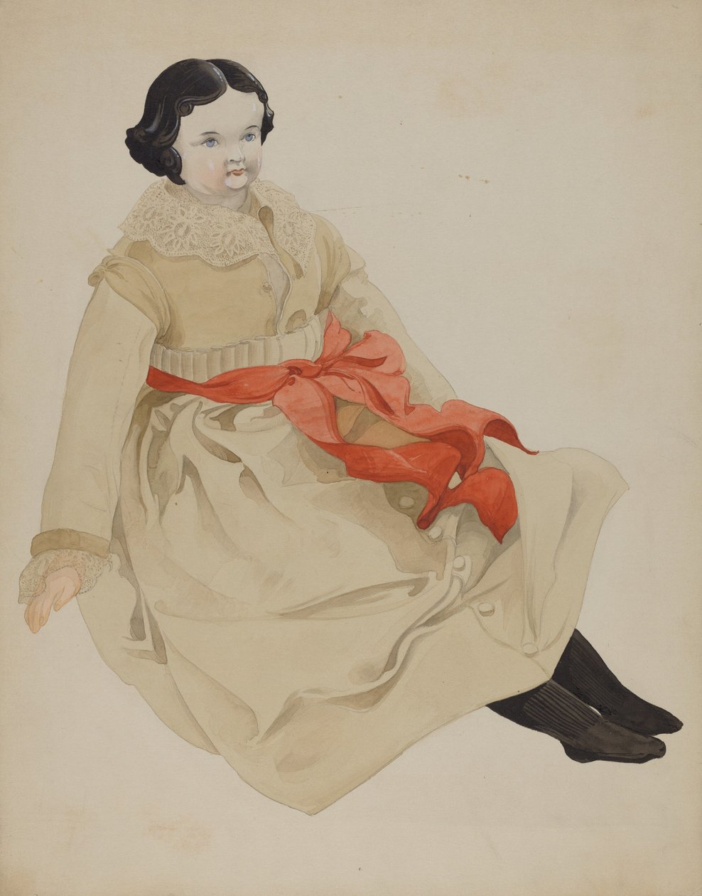 Niemiecka chińska lalka z głową autorstwa American 20th Century