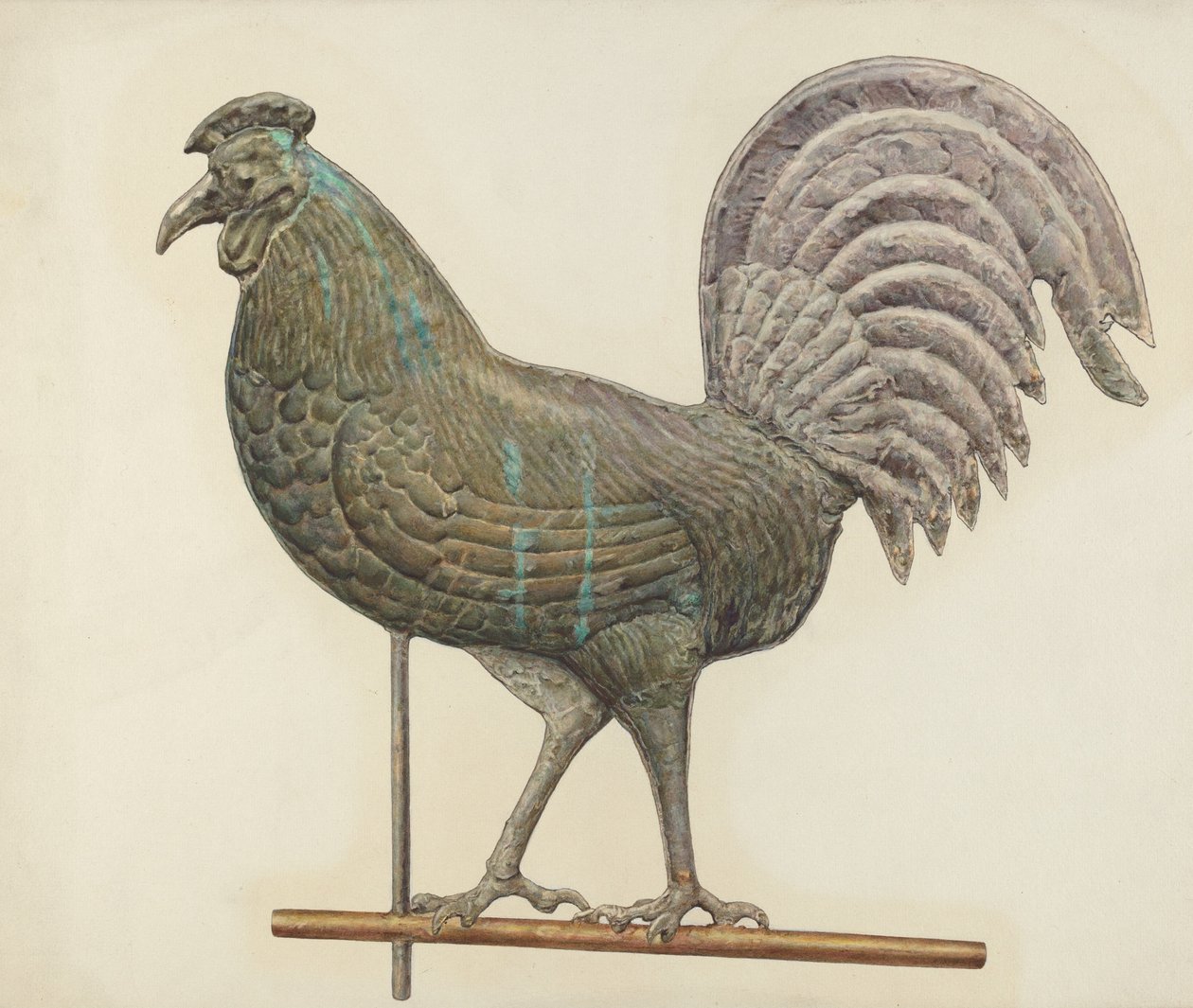 Metalowy wiatrowskaz autorstwa American 20th Century