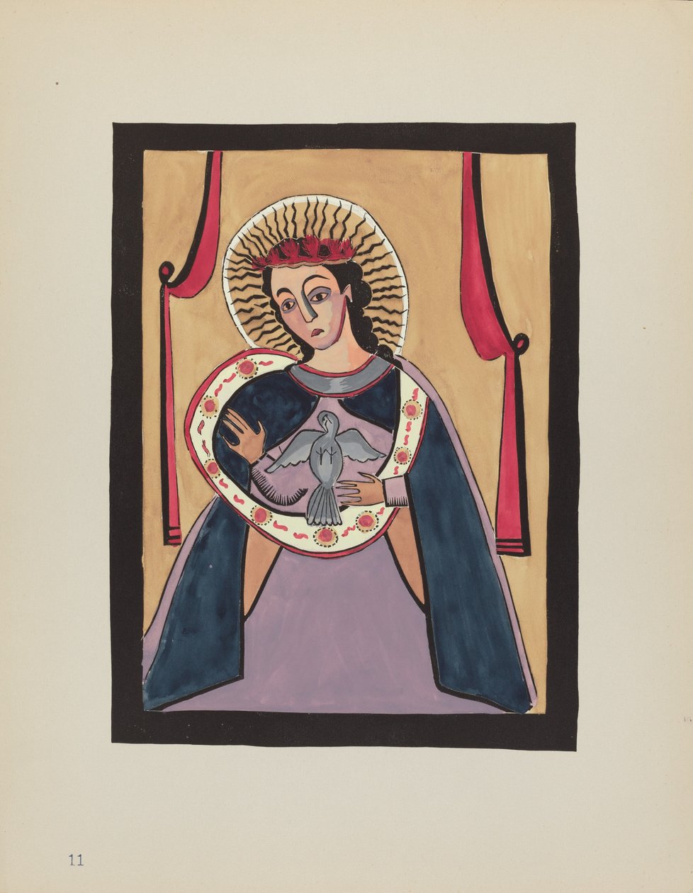Tablica 11: Zwiastowanie: Z portfolio "Hiszpańskie projekty kolonialne Nowego Meksyku" autorstwa American 20th Century