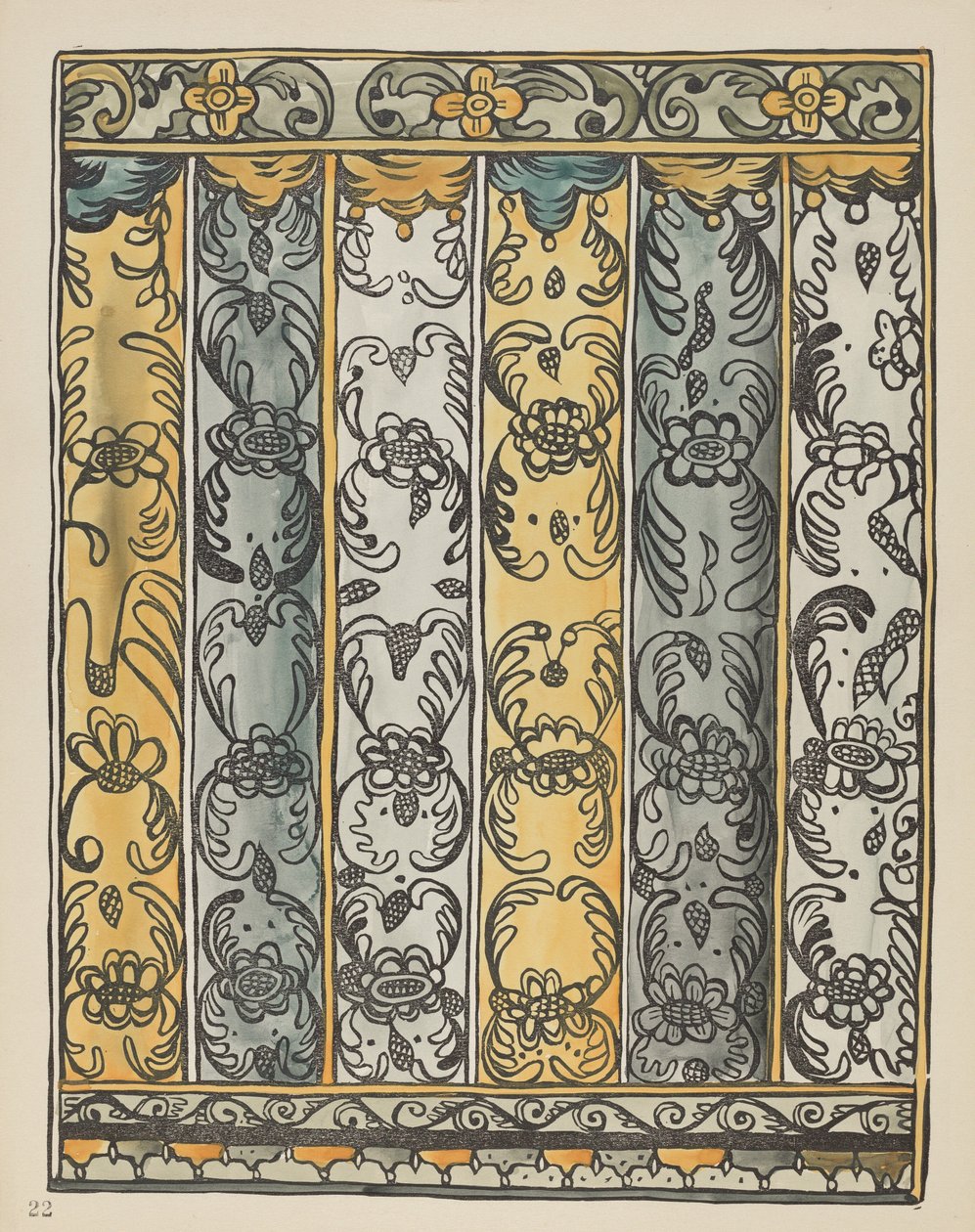 Plate 22: Wall Decoration: From Portfolio "Spanish Colonial Designs of New Mexico"   1220078   pl       polish Successfully Translated  Original: Kirkstall Abbey, Yorkshire, c1790-1802 Translat: Kirkstall Abbey, Yorkshire, c1790-1802 1135990 pl polish Succ autorstwa American 20th Century