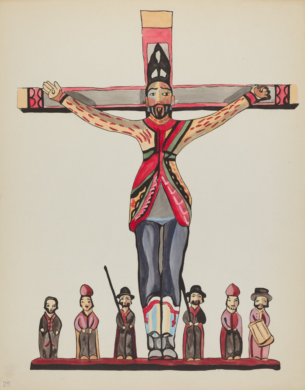 Tabliczka 29: Św. Akacja: Z portfolio "Hiszpańskie wzory kolonialne Nowego Meksyku" autorstwa American 20th Century