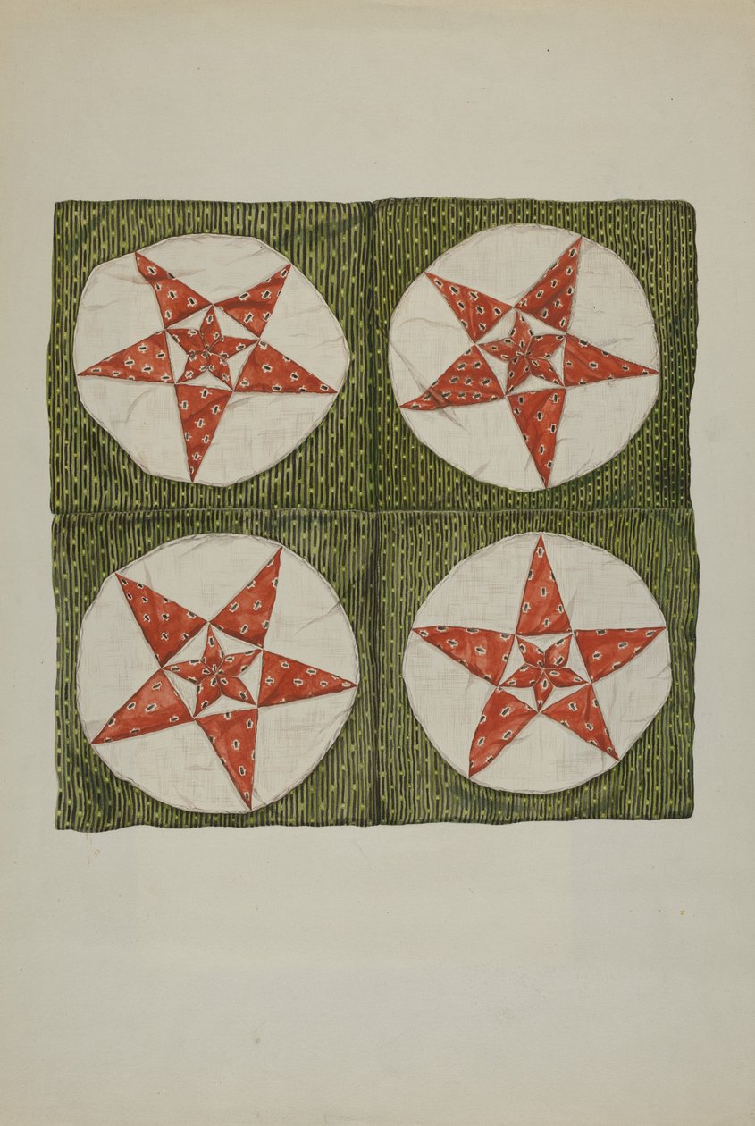 Quilt Blocks - Aplikacja Gwiazda autorstwa American 20th Century