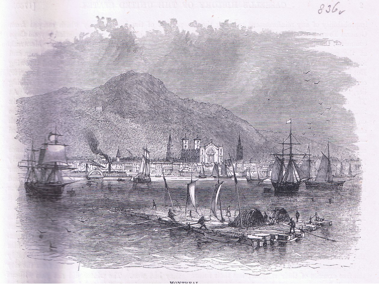 Montreal, ilustracja z Cassells History of the United States wydana przez Cassell, Petter & Galpin, c.1900 (litografia) autorstwa American English school