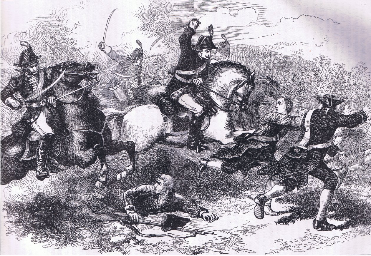 Pogrom lojalnych rekrutów, ilustracja z Cassells History of the United States wydanej przez Cassell, Petter & Galpin, ok. 1900 (litografia) autorstwa American English school