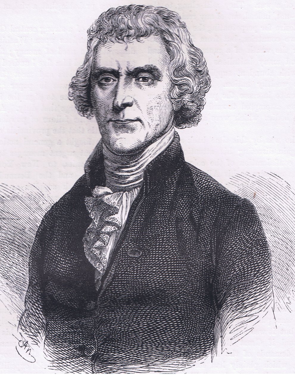 Thomas Jefferson, ilustracja z Cassells History of the United States wydana przez Cassell, Petter & Galpin, c.1900 (lito) autorstwa American English school