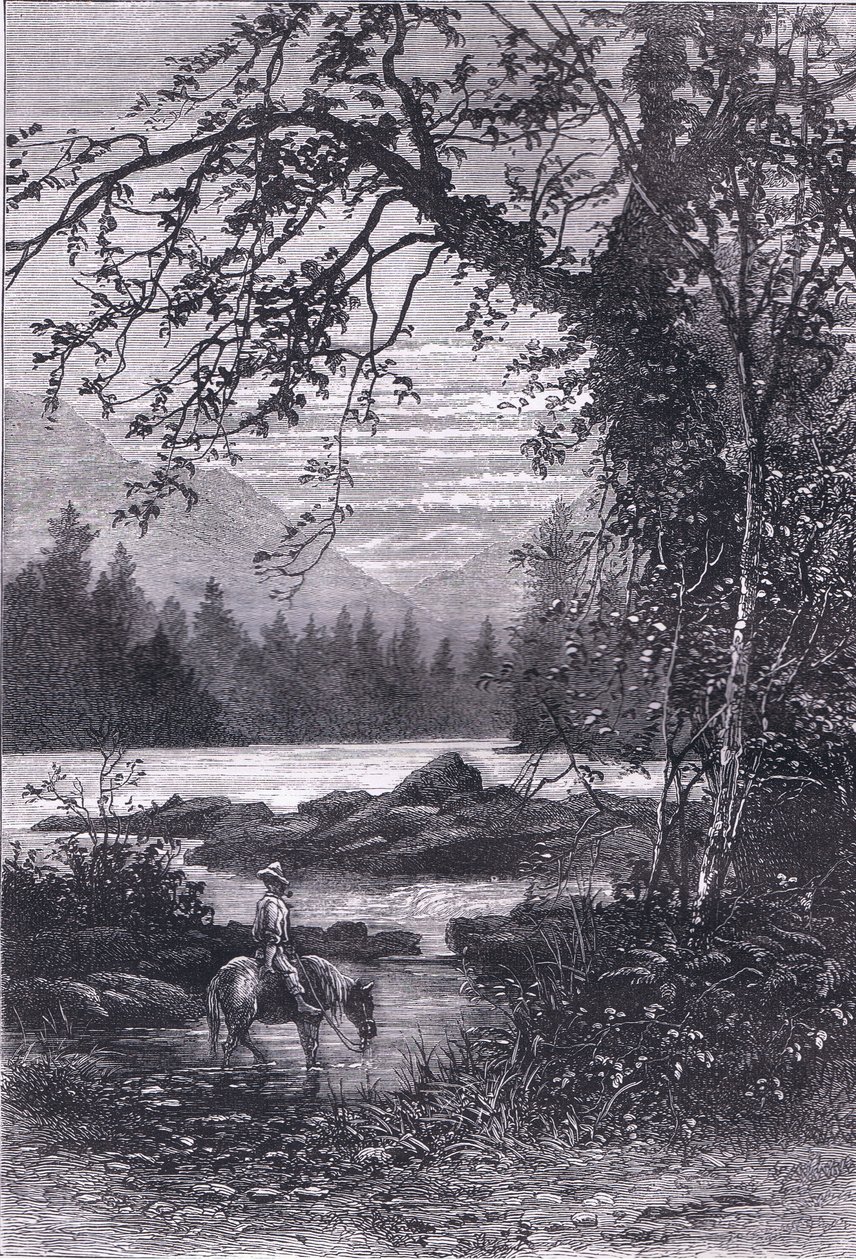 Widok Karoliny Północnej, ilustracja z Cassells History of the United States wydana przez Cassell, Petter & Galpin, c.1900 (litografia) autorstwa American English school