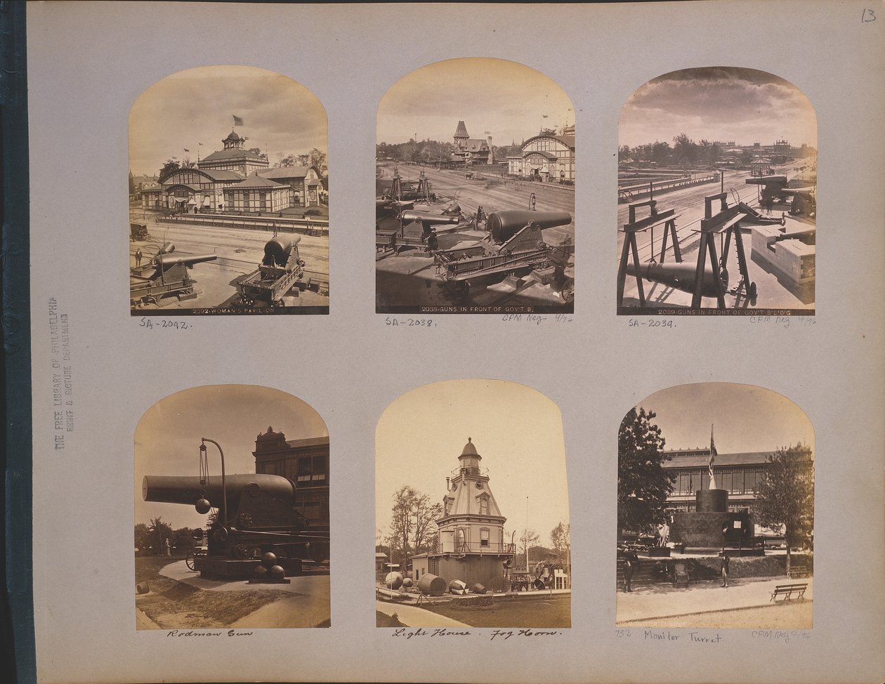 20-calowe działo Rodmana na Wystawie Stulecia w 1876 r., Filadelfia, 1876 r autorstwa American Photographer