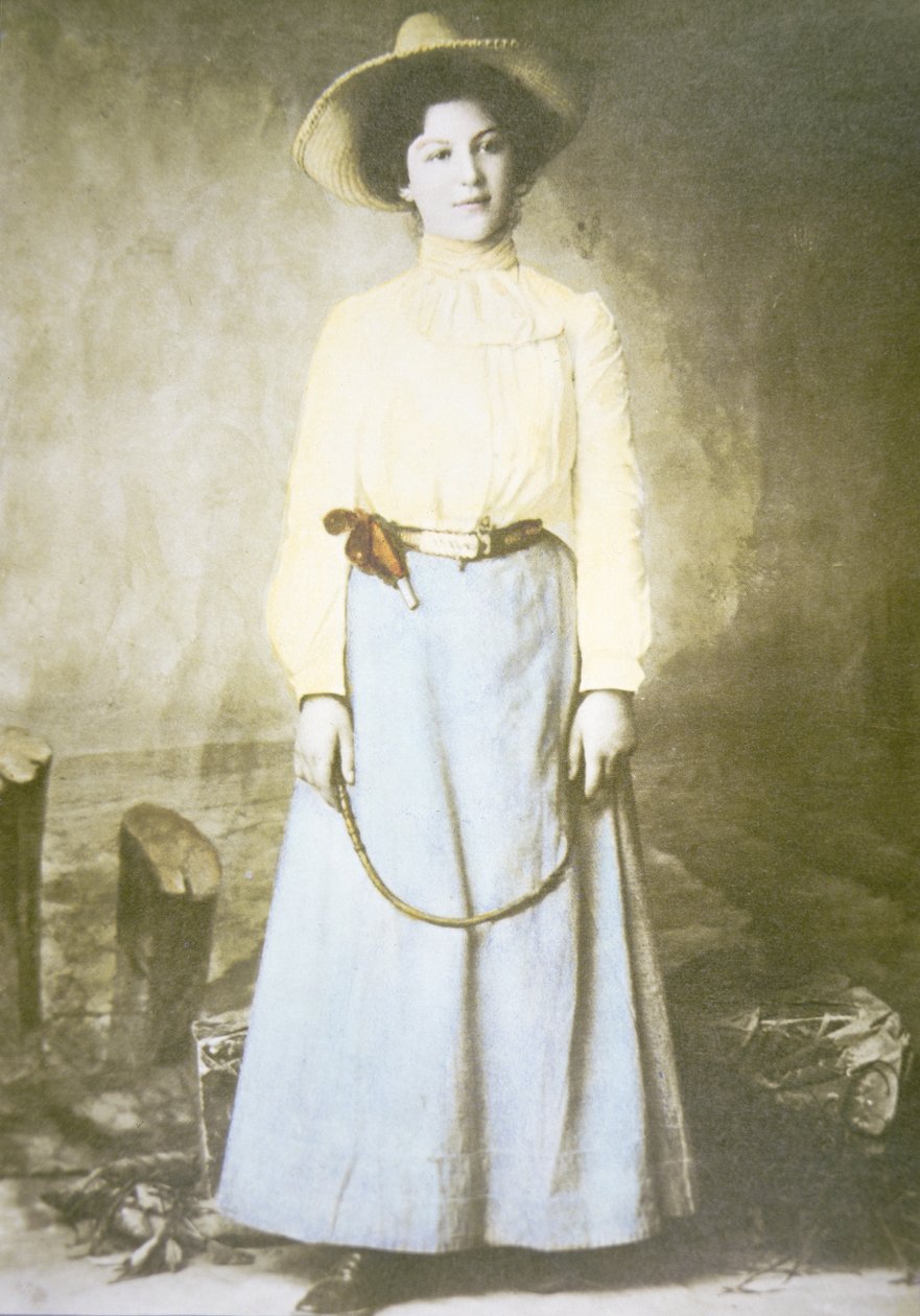 Anna Webb z Kansas, ok.1880 (zdjęcie czarno-białe) autorstwa American Photographer